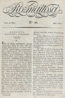 Rozmaitości : oddział literacki Gazety Lwowskiej. 1827, nr 20