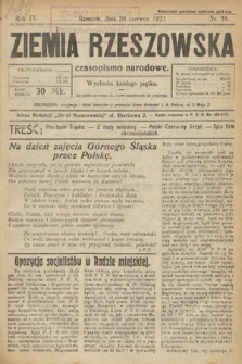 Ziemia Rzeszowska : czasopismo narodowe. 1922, nr 26