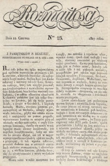 Rozmaitości : oddział literacki Gazety Lwowskiej. 1827, nr 25