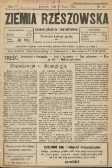 Ziemia Rzeszowska : czasopismo narodowe. 1922, nr 28