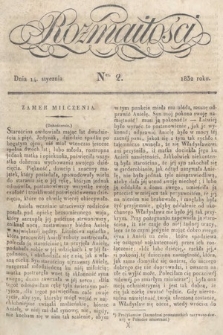 Rozmaitości : pismo dodatkowe do Gazety Lwowskiej. 1832, nr 2