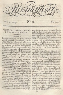 Rozmaitości : pismo dodatkowe do Gazety Lwowskiej. 1832, nr 8