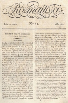 Rozmaitości : pismo dodatkowe do Gazety Lwowskiej. 1832, nr 11