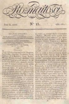 Rozmaitości : pismo dodatkowe do Gazety Lwowskiej. 1832, nr 13