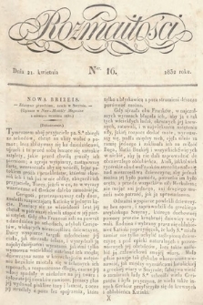 Rozmaitości : pismo dodatkowe do Gazety Lwowskiej. 1832, nr 16
