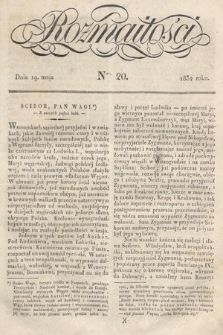 Rozmaitości : pismo dodatkowe do Gazety Lwowskiej. 1832, nr 20