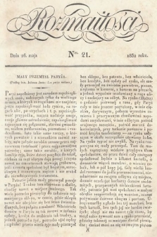 Rozmaitości : pismo dodatkowe do Gazety Lwowskiej. 1832, nr 21