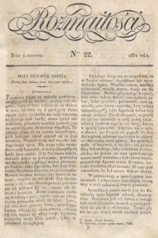 Rozmaitości : pismo dodatkowe do Gazety Lwowskiej. 1832, nr 22