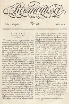 Rozmaitości : pismo dodatkowe do Gazety Lwowskiej. 1832, nr 31