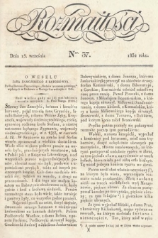 Rozmaitości : pismo dodatkowe do Gazety Lwowskiej. 1832, nr 37