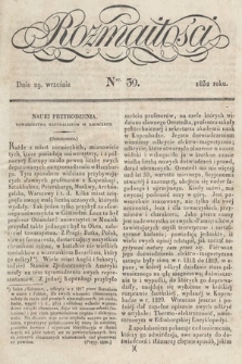 Rozmaitości : pismo dodatkowe do Gazety Lwowskiej. 1832, nr 39