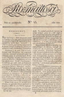 Rozmaitości : pismo dodatkowe do Gazety Lwowskiej. 1832, nr 43