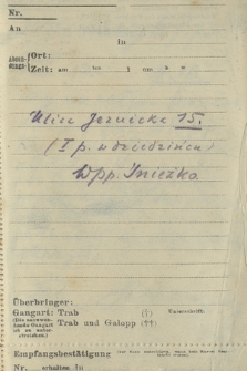 Notesy Władysława Orkana T. 18. Kopiarz meldunków IV Pułku Legionów z 13 VIII 1915. Blok z codziennymi zapiskami ołówkowymi oraz różne notatki dotyczące służby wojskowej