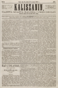 Kaliszanin : gazeta miasta Kalisza i jego okolic. R.2, № 3 (10 stycznia 1871)