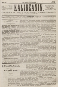 Kaliszanin : gazeta miasta Kalisza i jego okolic. R.2, № 4 (13 stycznia 1871)