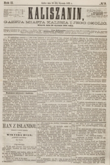 Kaliszanin : gazeta miasta Kalisza i jego okolic. R.2, № 9 (31 stycznia 1871)