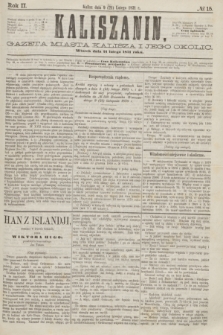 Kaliszanin : gazeta miasta Kalisza i jego okolic. R.2, № 15 (21 lutego 1871)