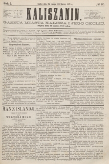 Kaliszanin : gazeta miasta Kalisza i jego okolic. R.2, № 20 (10 marca 1871)