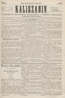 Kaliszanin : gazeta miasta Kalisza i jego okolic. R.2, № 38 (12 maja 1871)