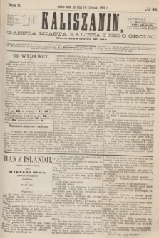 Kaliszanin : gazeta miasta Kalisza i jego okolic. R.2, № 45 (6 czerwca 1871)
