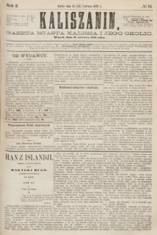 Kaliszanin : gazeta miasta Kalisza i jego okolic. R.2, № 51 (27 czerwca 1871)