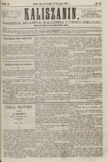 Kaliszanin : gazeta miasta Kalisza i jego okolic. R.3, № 3 (9 stycznia 1872)