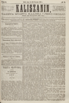 Kaliszanin : gazeta miasta Kalisza i jego okolic. R.3, № 8 (26 stycznia 1872)