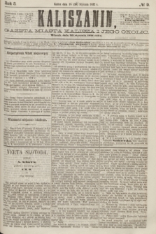 Kaliszanin : gazeta miasta Kalisza i jego okolic. R.3, № 9 (30 stycznia 1872)