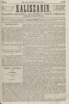 Kaliszanin : gazeta miasta Kalisza i jego okolic. R.3, № 10 (2 lutego 1872)