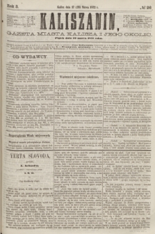 Kaliszanin : gazeta miasta Kalisza i jego okolic. R.3, № 26 (29 marca 1872)
