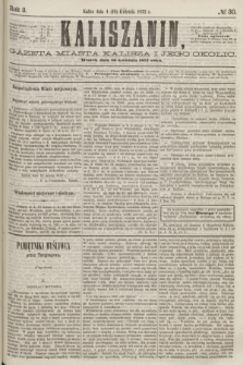 Kaliszanin : gazeta miasta Kalisza i jego okolic. R.3, № 30 (16 kwietnia 1872)
