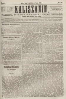 Kaliszanin : gazeta miasta Kalisza i jego okolic. R.3, № 35 (3 maja 1872)