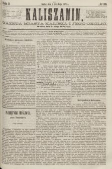 Kaliszanin : gazeta miasta Kalisza i jego okolic. R.3, № 38 (14 maja 1872)