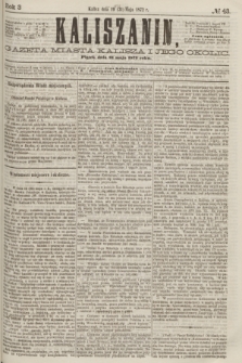 Kaliszanin : gazeta miasta Kalisza i jego okolic. R.3, № 43 (31 maja 1872)