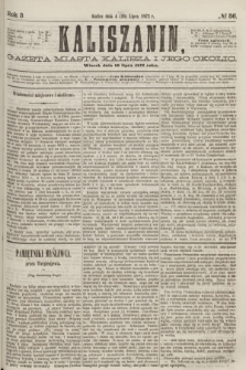 Kaliszanin : gazeta miasta Kalisza i jego okolic. R.3, № 56 (16 lipca 1872)