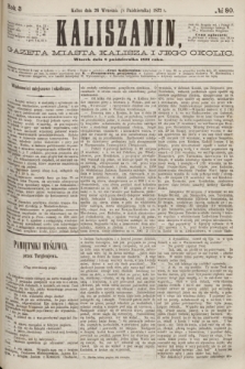 Kaliszanin : gazeta miasta Kalisza i jego okolic. R.3, № 80 (8 października 1872)