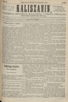 Kaliszanin : gazeta miasta Kalisza i jego okolic. R.3, № 81 (11 października 1872)