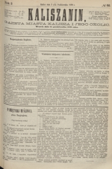 Kaliszanin : gazeta miasta Kalisza i jego okolic. R.3, № 82 (15 października 1872)