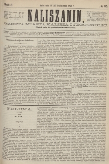 Kaliszanin : gazeta miasta Kalisza i jego okolic. R.3, № 85 (25 października 1872)
