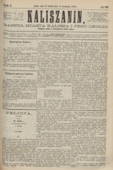 Kaliszanin : gazeta miasta Kalisza i jego okolic. R.3, № 88 (8 listopada 1872)