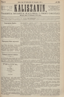 Kaliszanin : gazeta miasta Kalisza i jego okolic. R.3, № 89 (12 listopada 1872)