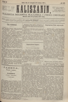 Kaliszanin : gazeta miasta Kalisza i jego okolic. R.3, № 97 (10 grudnia 1872)