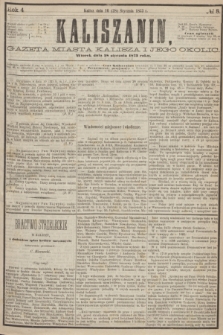 Kaliszanin : gazeta miasta Kalisza i jego okolic. R.4, № 8 (28 stycznia 1873)