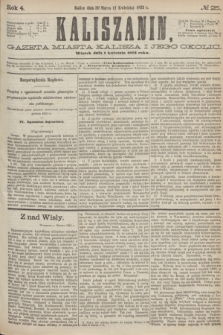 Kaliszanin : gazeta miasta Kalisza i jego okolic. R.4, № 25 (1 kwietnia 1873)