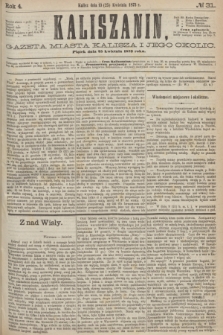 Kaliszanin : gazeta miasta Kalisza i jego okolic. R.4, № 31 (25 kwietnia 1873)