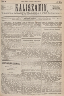 Kaliszanin : gazeta miasta Kalisza i jego okolic. R.4, № 34 (6 maja 1873)
