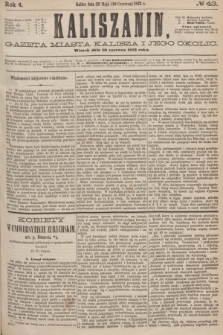 Kaliszanin : gazeta miasta Kalisza i jego okolic. R.4, № 43 (10 czerwca 1873)