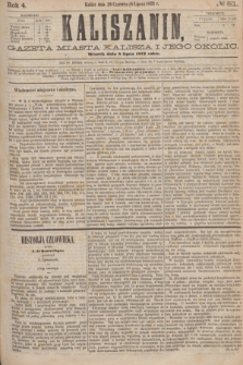Kaliszanin : gazeta miasta Kalisza i jego okolic. R.4, № 51 (8 lipca 1873)