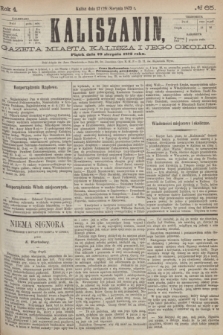 Kaliszanin : gazeta miasta Kalisza i jego okolic. R.4, № 65 (29 sierpnia 1873)