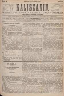 Kaliszanin : gazeta miasta Kalisza i jego okolic. R.4, № 87 (14 listopada 1873)